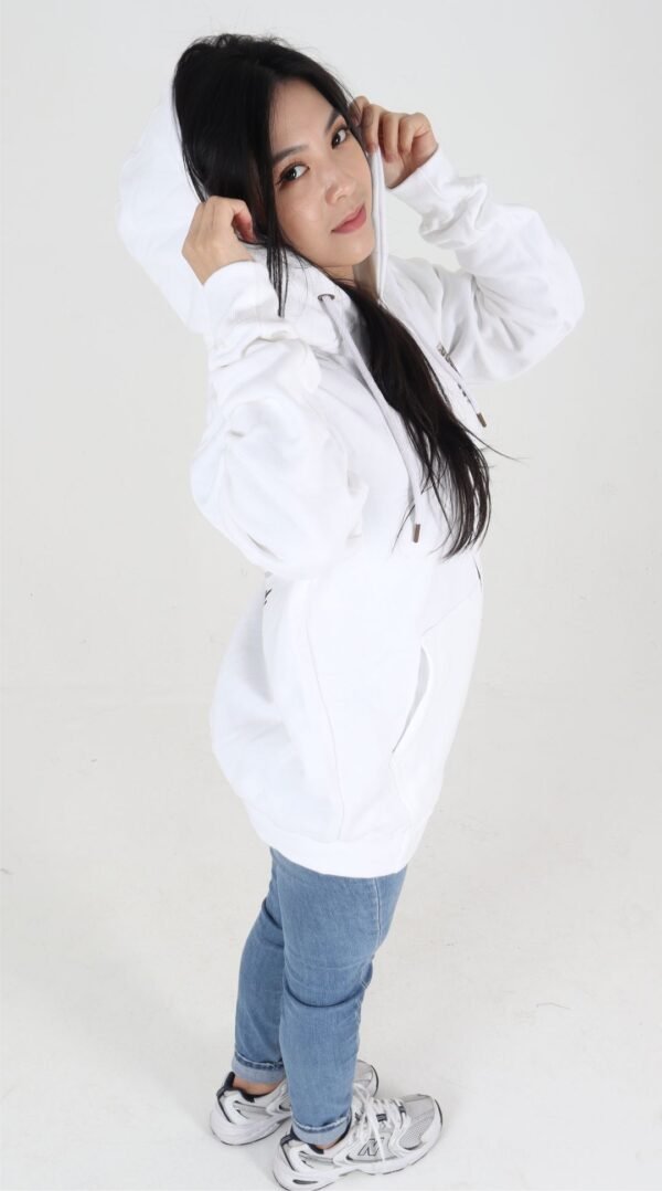 Rhodope Zipper Hoodie The white king - Gambar 5