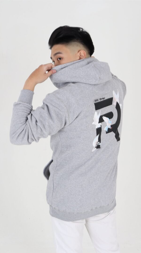 Rhodope Pullover Hoodie Grey dove - Gambar 6